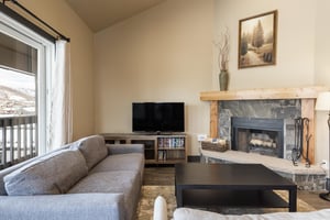 Living room with fireplace
