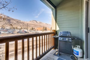 Private deck gas grill steps to Park City Mountain  Park City LodgingPowder Pointe 303B