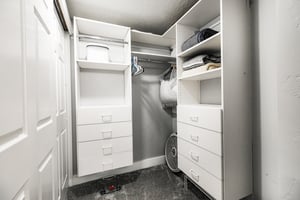 Walk in closet in the main bedroom