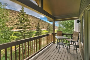 Main bedroom suite private patio with bistro seating for 2