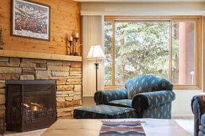 Relax by the fire after a day of skiing