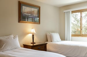 Twin beds can be made into a king with advance notice