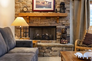 Warm up after a day on the slopes or a cool fall evening by the gas fireplace