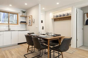 Dining and kitchen area
