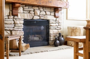 Enjoy a cozy fire in the main bedroom