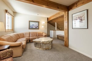 Cozy sectional in the loft