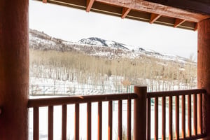Private patio looks over the tennis courts