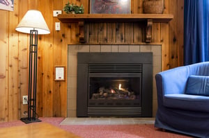 Enjoy a cozy fire after a day on the slopes or a cool fall evening