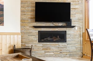 Enjoy a fire in the gas fireplace after a day on the slopes or on a cool fall evening