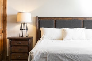 Main bedroom with kingsized bed