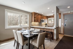 Dining area and kitchen