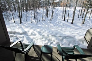 Winter view from your own private deck