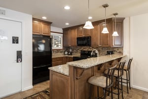 Additional seating at the breakfast bar