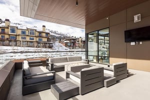 Outdoor flat screen TV on the private patio for unbeatable outdoor entertainment