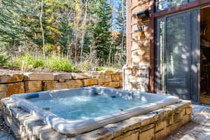 Relaxing private jetted hot tub in the comfort of your own back yard
