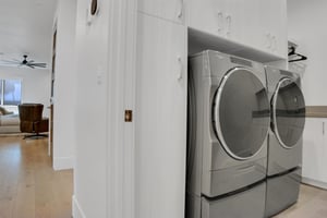 The vacation rental offers a second private washer and dryer on the lower level.