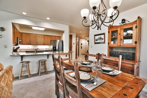 Dining room and kitchen