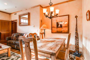 Handsome dining and seating  Park City LodgingLift Lodge 203