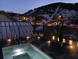 Evening views of the Town Lift runs