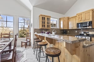The three bedroom Town Pointe B205 condominium offers skiin and out access to Town Lift and walking distance to Historic Main Street.