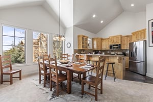 The three bedroom Town Pointe B205 condominium offers skiin and out access to Town Lift and walking distance to Historic Main Street.
