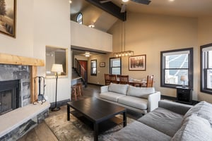 Vaulted ceilings in the living room