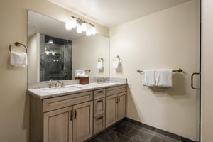 The fourth bedroom has an en suite bathoom with walk in shower.
