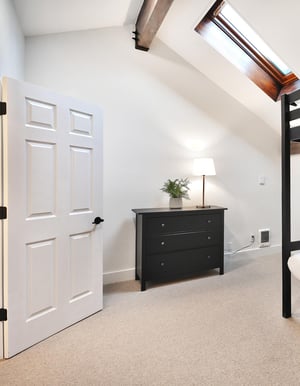 Snowcrest 317 vacation rental offers a queen over full bunk bed upstairs.