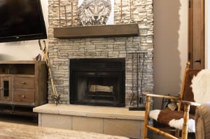 Wood burning fireplace, firewood provided