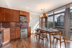 Lowell 402s second kitchen area and dining table.