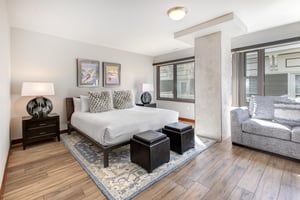 Lowell 402 offers another bedroom with a king size bed.