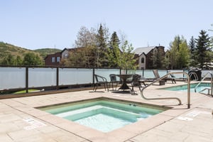 Lowell hot tub and patio table and chairs