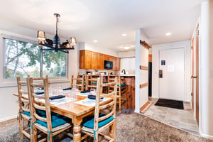 The open concept dining area with seating for 6 guests.
