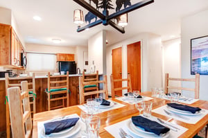 The open concept dining area with seating for 6 guests.