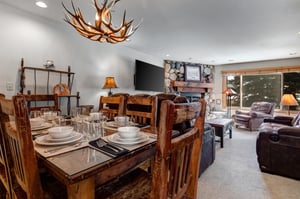 Snow Flower 20 has a wood dining table and 6 wood chairs.