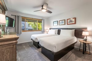 The second bedroom has two twin beds that can be made into a kingsize bed with 24hours advanced notice.