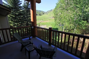 Enjoy the BBQ gas grill on your own private patio overlooking Park City Mountain Resort.