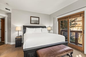 Town Pointe C101 has a second bedroom with a kingsize bed and wellappointed furniture.