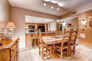 Dining table with seating for 6  Park City LodgingPark Station 120