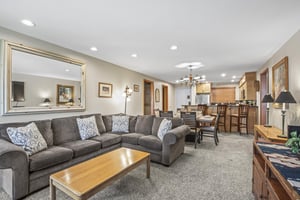 Snow Flower 007 offers a cozy living room with spacious seating on suede sectional..