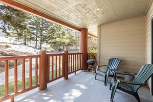 Private patio with views of the Park City Mountain Resort.