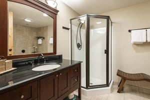 Guest bathroom with separate shower and bathtub