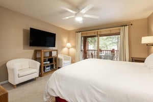 Access the private patio from the main bedroom