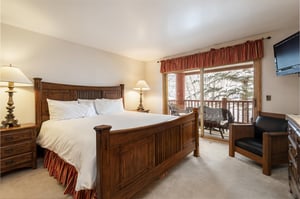 Main bedroom with access to the private patio