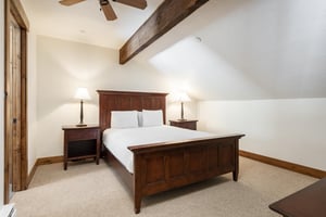 Vaulted ceilings in the fourth bedroom
