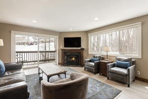 Living room features views on the slopes