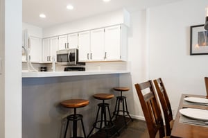 Additional seating at the breakfast bar