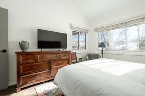 Main bedroom overlooks ski hill
