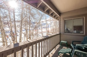 Enjoy the private patio