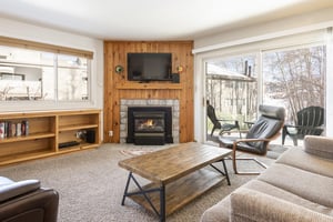 Cozy gas fireplace in the living room